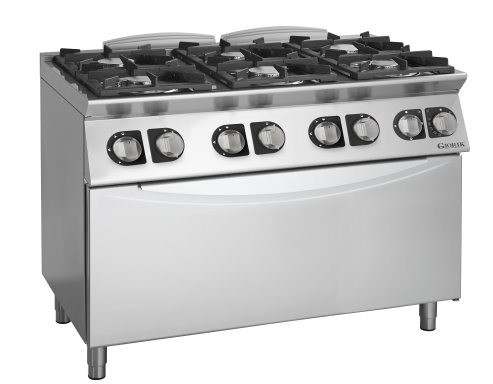 Giorik ECG760EH - 6 Burner gas range with Electric Maxi oven